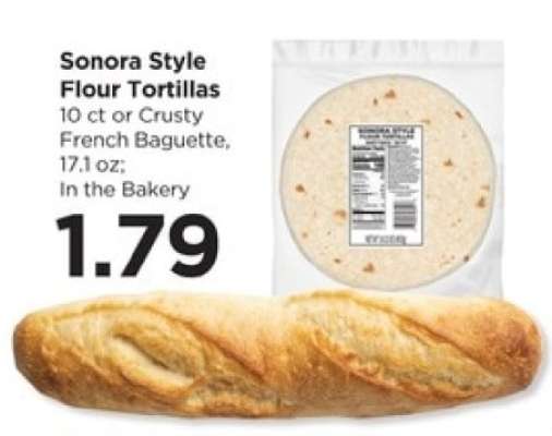 Sonora Style Flour Tortillas or Crusty French Baguette