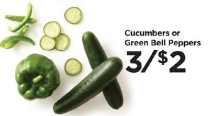Cucumbers or Green Bell Peppers