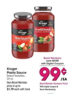 Kroger Pasta Sauce