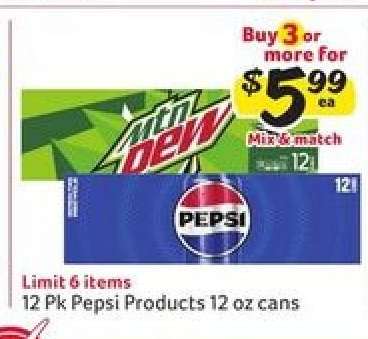 12 Pk Pepsi Products