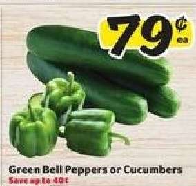 Green Bell Peppers or Cucumbers