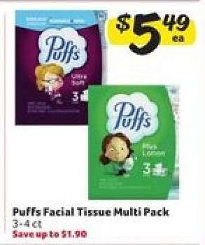 Puffs Facial Tissue Multi Pack