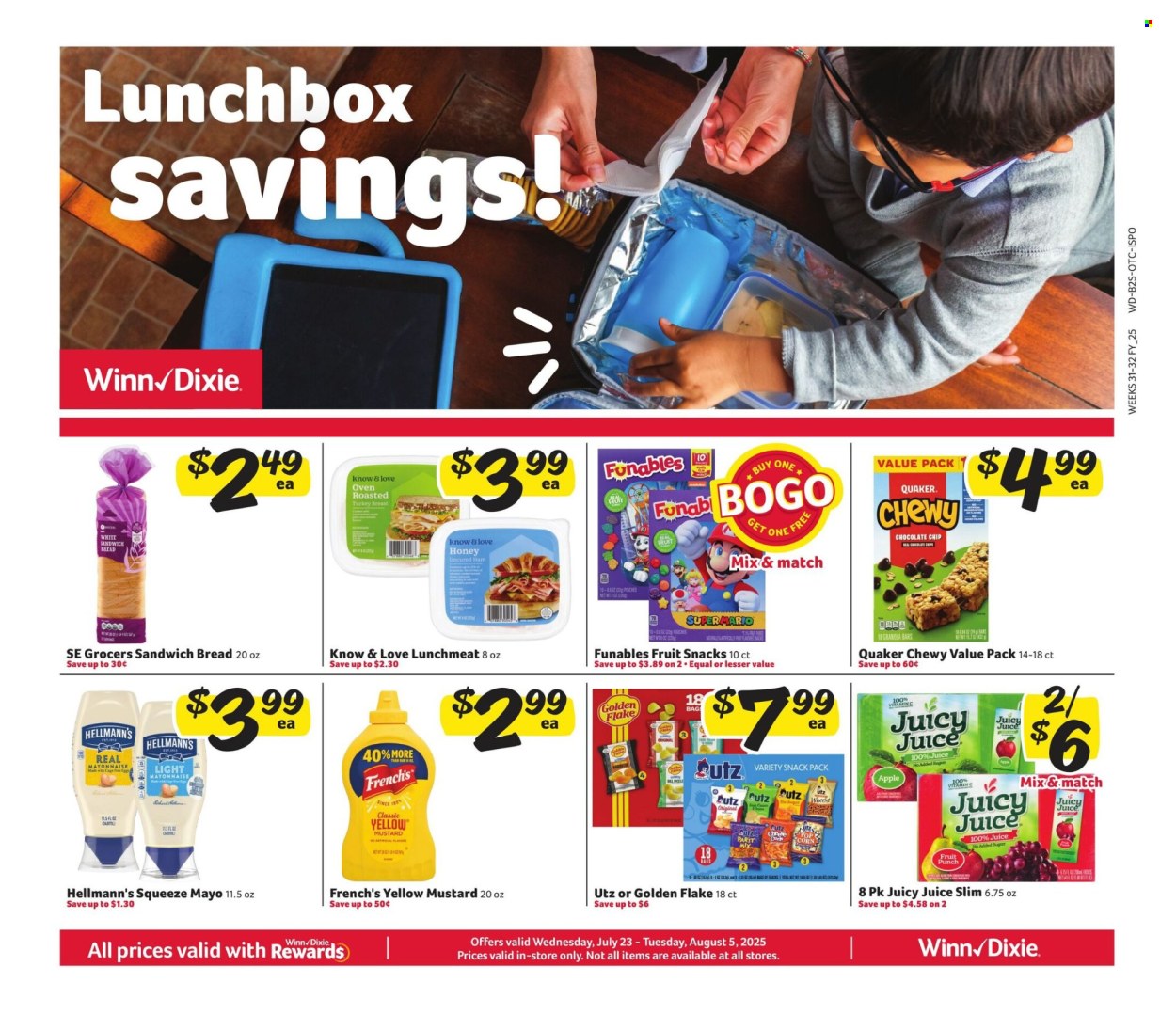 Winn Dixie ad - 07/23/2025 - 08/05/2025. Page 1