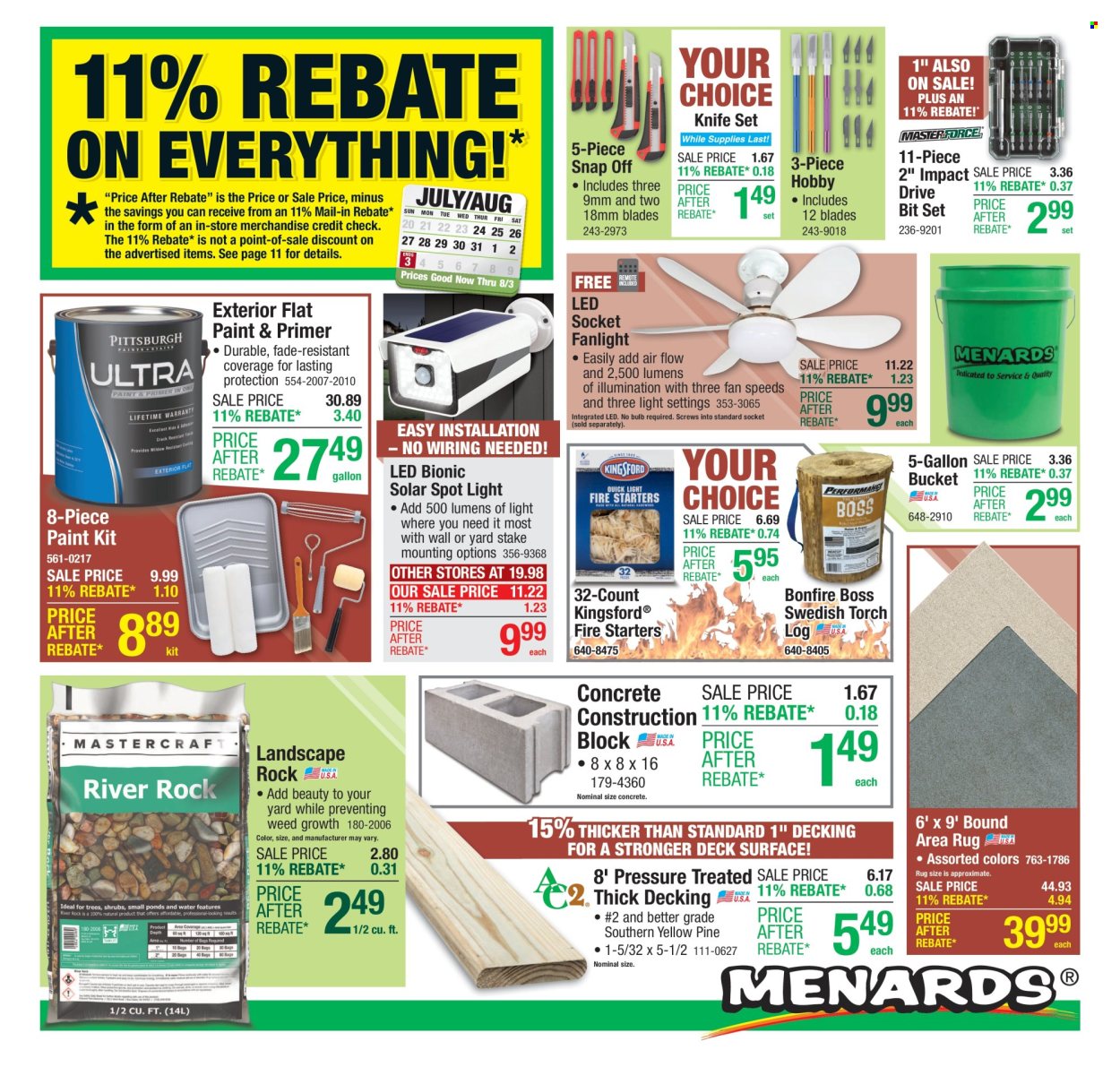 Menards ad - 07/24/2025 - 08/03/2025. Page 1
