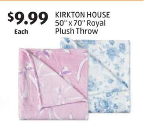 KIRKTON HOUSE 50" x 70" Royal Plush Throw