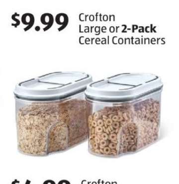 Crofton Large or 2-Pack Cereal Containers