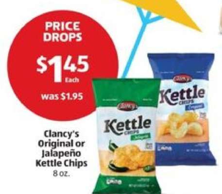 Clancy's Original or Jalapeño Kettle Chips