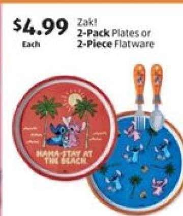 Zaki 2-Pack Plates or 2-Piece Flatware
