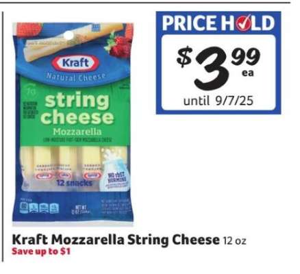Kraft Mozzarella String Cheese
