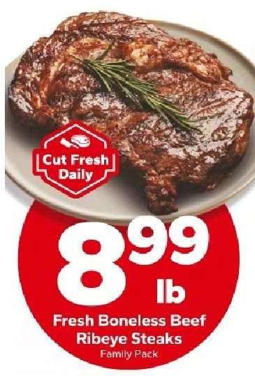 Fresh Boneless Beef Ribeye Steaks