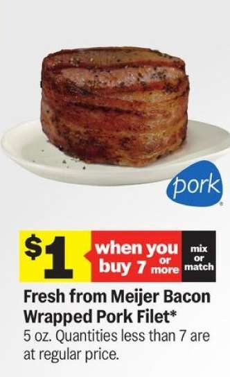 Fresh from Meijer Bacon Wrapped Pork Filet