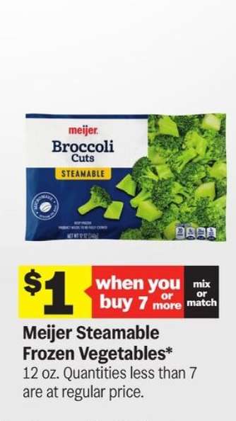 Meijer Steamable Frozen Vegetables