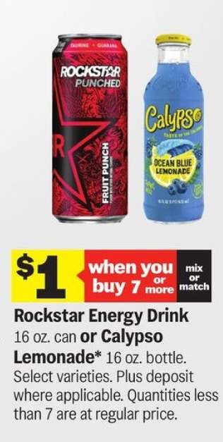Rockstar Energy Drink or Calypso Lemonade
