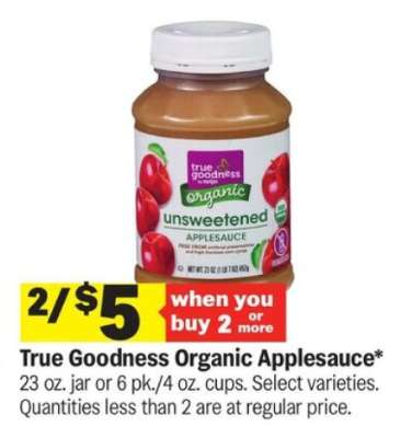 True Goodness Organic Applesauce*