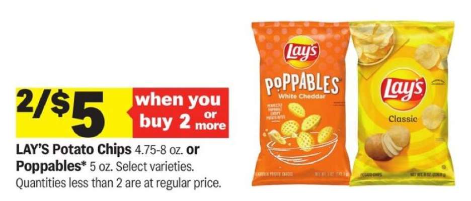 Lay's Potato Chips or Poppables