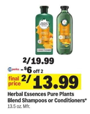 Herbal Essences Pure Plants Blend Shampoos or Conditioners*