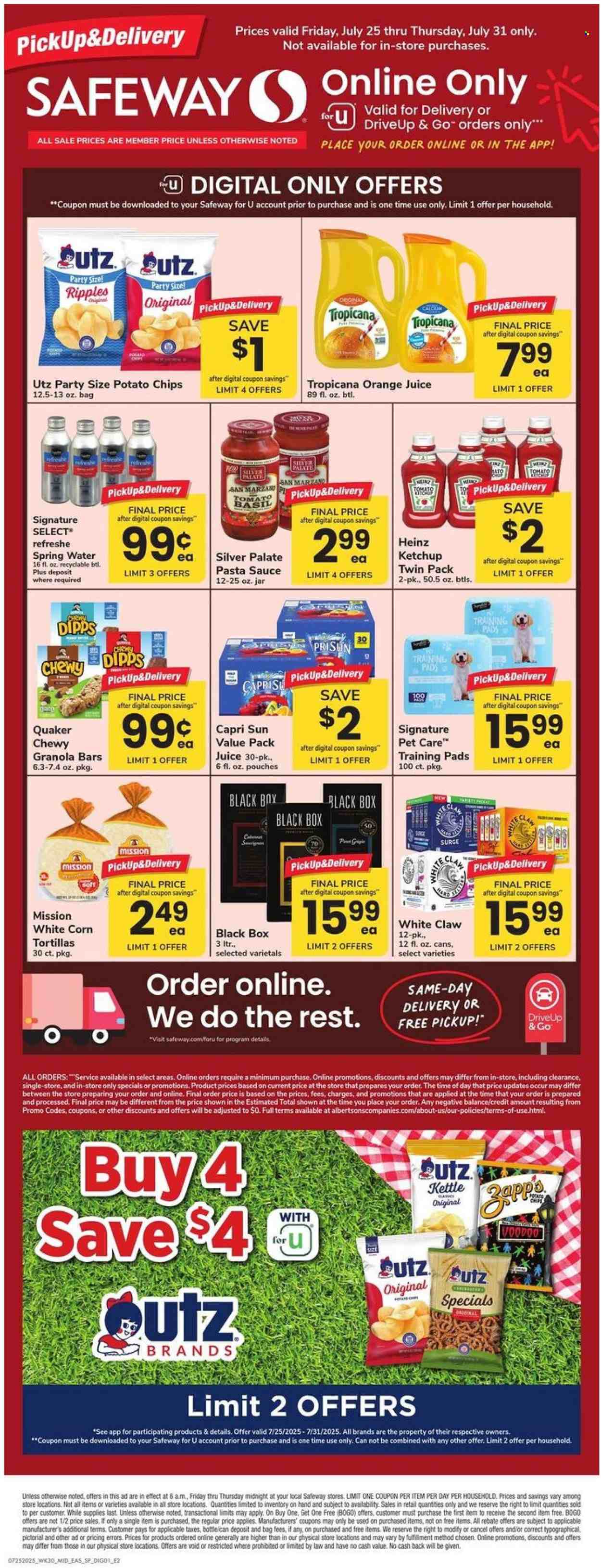 Safeway ad - 07/25/2025 - 07/31/2025. Page 1