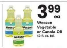 Wesson Vegetable or Canola Oil