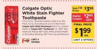 Colgate Optic White Stain Fighter Toothpaste