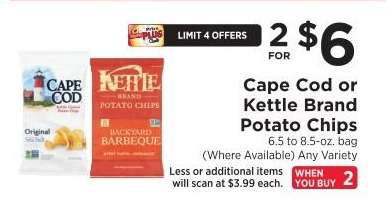 Cape Cod or Kettle Brand Potato Chips