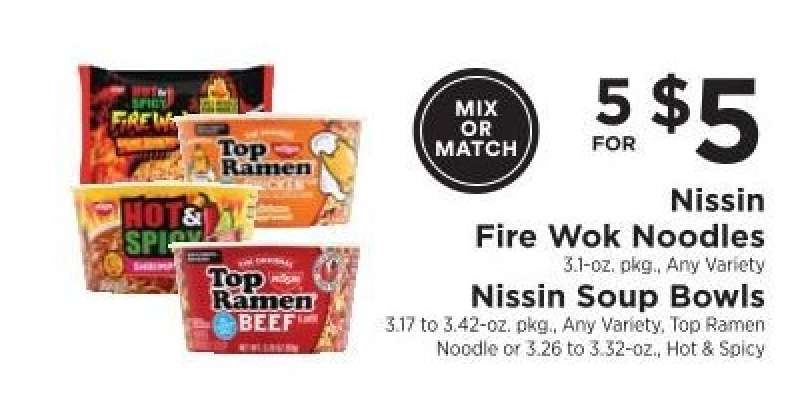 Nissin Fire Wok Noodles & Nissin Soup Bowls