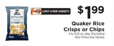 Quaker Rice Crisps or Chips