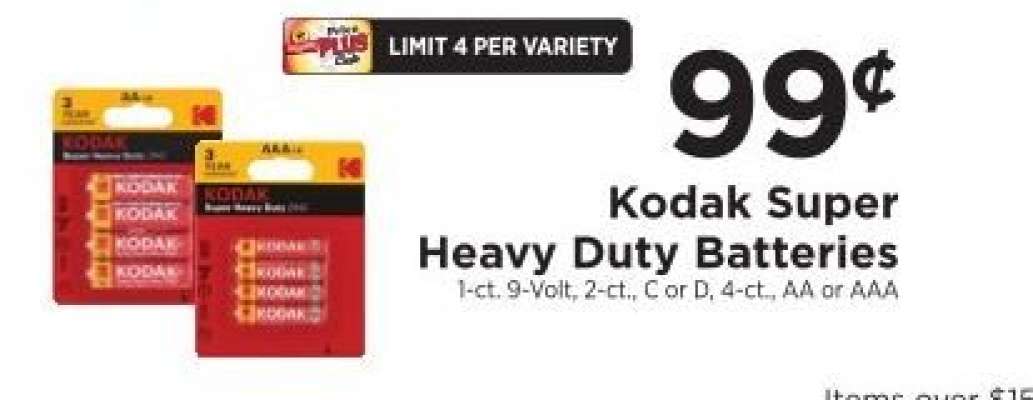 Kodak Super Heavy Duty Batteries