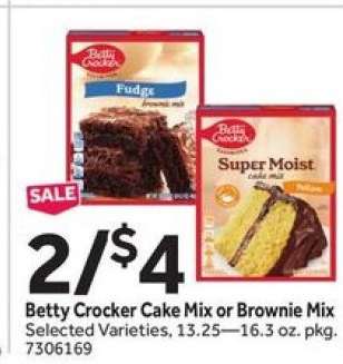 Betty Crocker Cake Mix or Brownie Mix
