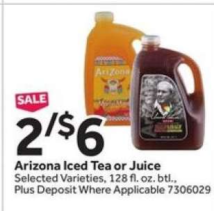 Arizona Iced Tea or Juice