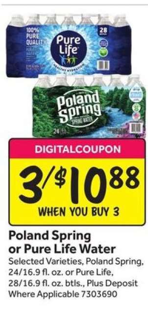 Poland Spring or Pure Life Water