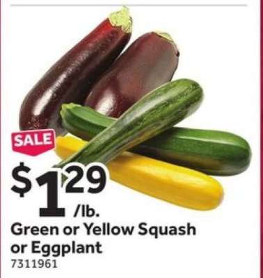 Green or Yellow Squash or Eggplant