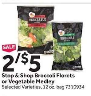 Stop & Shop Broccoli Florets or Vegetable Medley