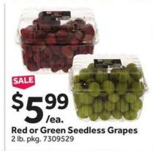 Red or Green Seedless Grapes