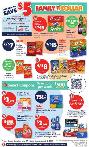 Family Dollar Flyer - 07/27/2025 - 08/02/2025.