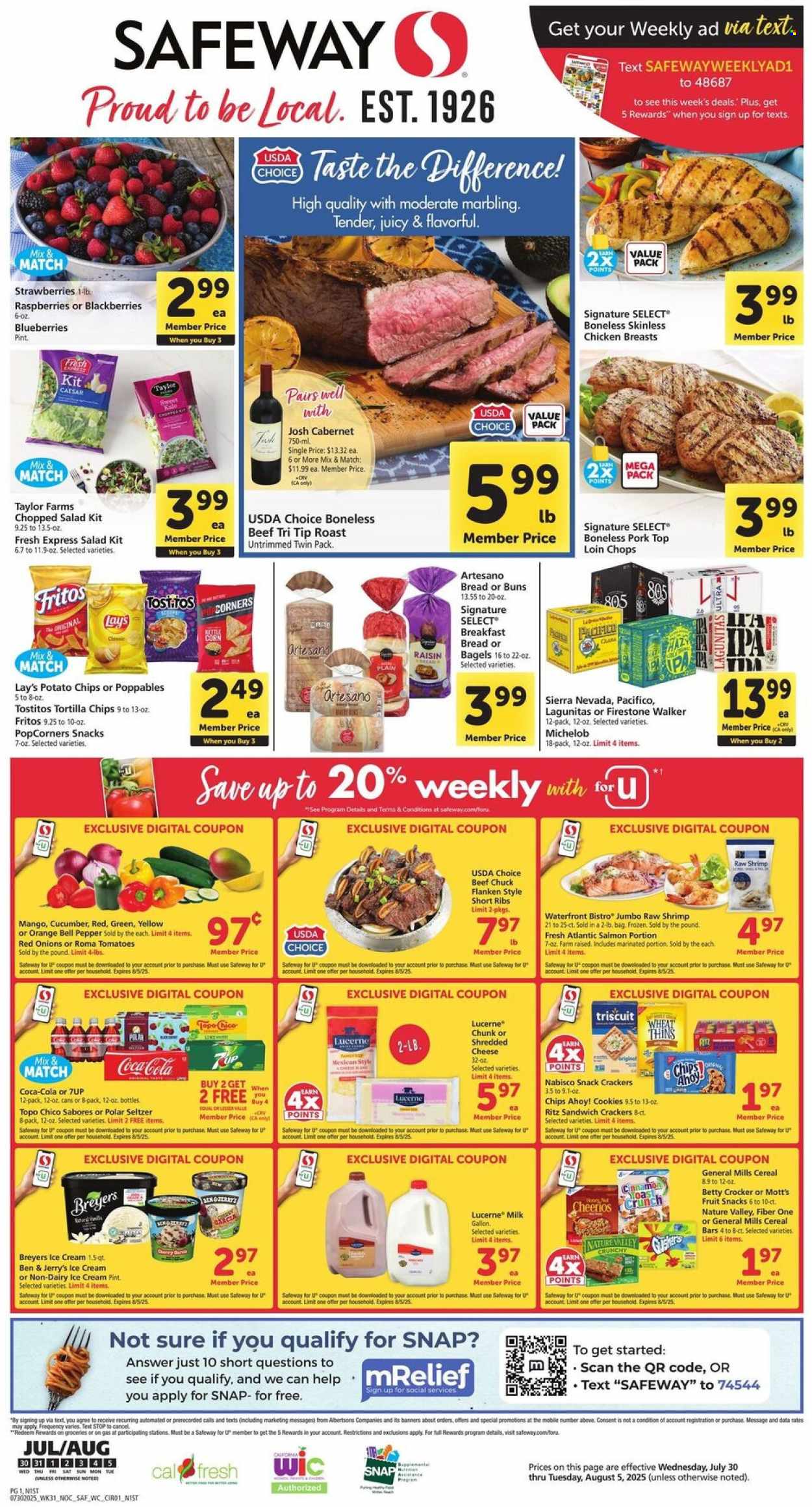 Safeway ad - 07/30/2025 - 08/05/2025. Page 1