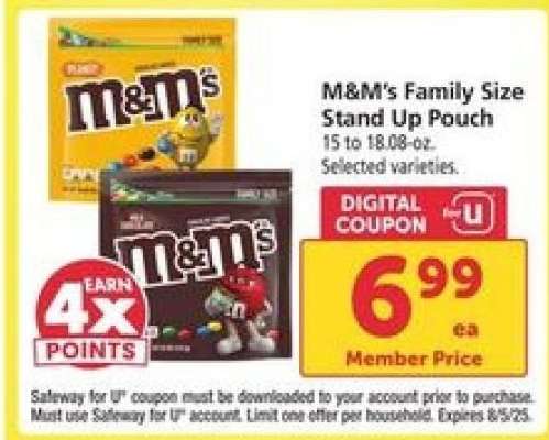 M&M's Family Size Stand Up Pouch