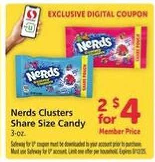 Nerds Clusters Share Size Candy