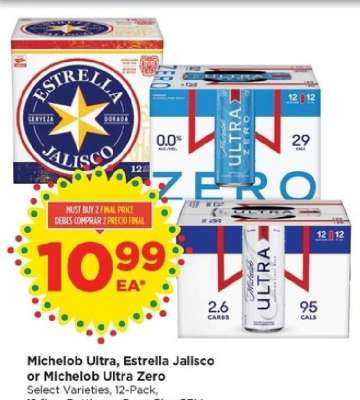 Michelob Ultra, Estrella Jalisco or Michelob Ultra Zero