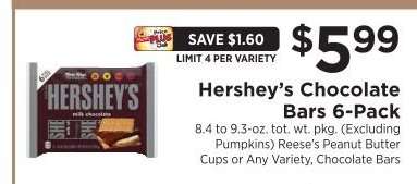 Hershey's Chocolate Bars 6-Pack