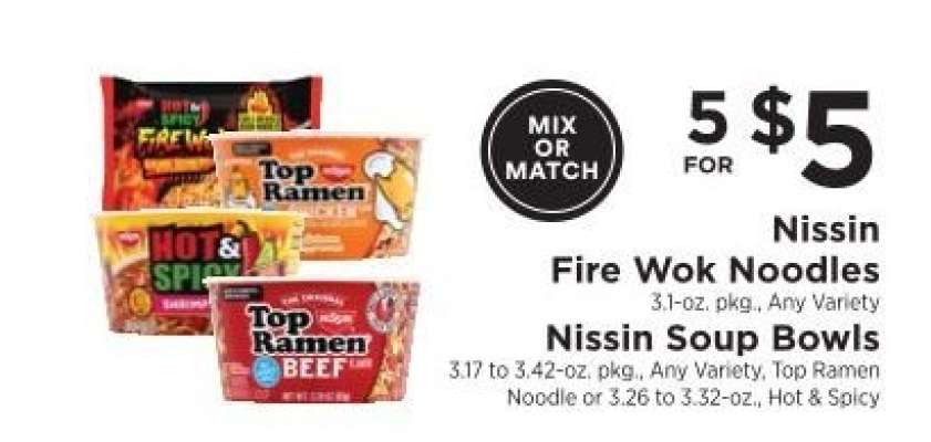 Nissin Fire Wok Noodles & Nissin Soup Bowls