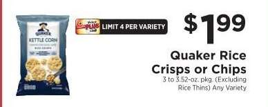 Quaker Rice Crisps or Chips
