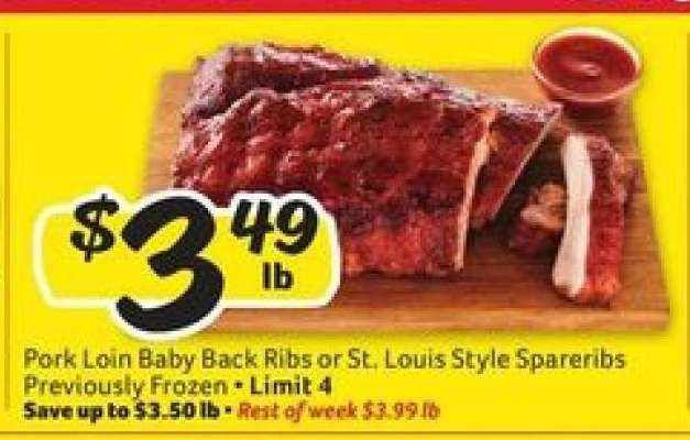 Pork Loin Baby Back Ribs or St. Louis Style Spareribs