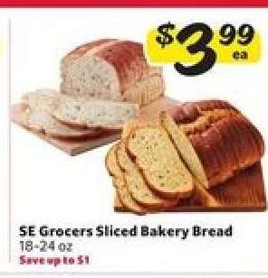 SE Grocers Sliced Bakery Bread