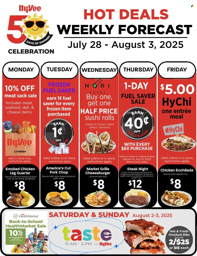 Hy-Vee ad - 07/28/2025 - 08/03/2025. Page 1