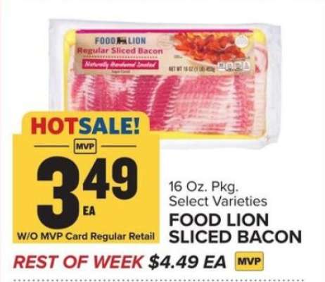Food Lion Sliced Bacon