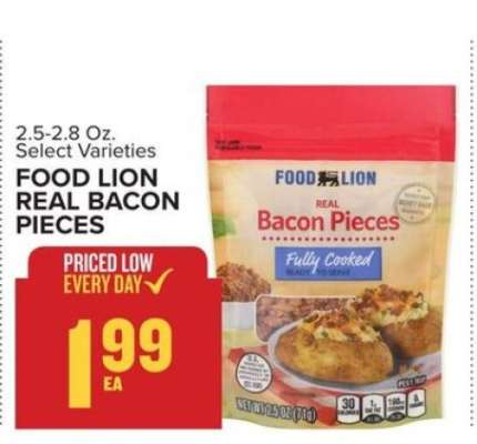 FOOD LION REAL BACON PIECES