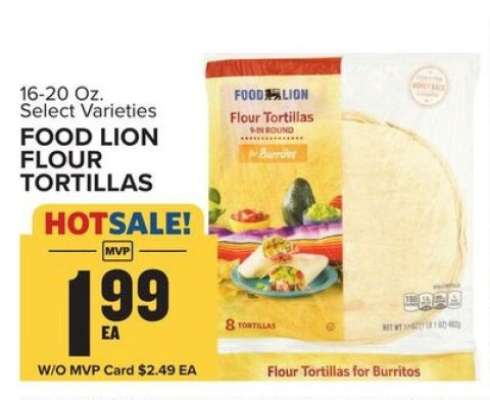 Food Lion Flour Tortillas