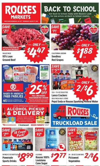 Rouses Markets Flyer - 07/30/2025 - 08/06/2025.