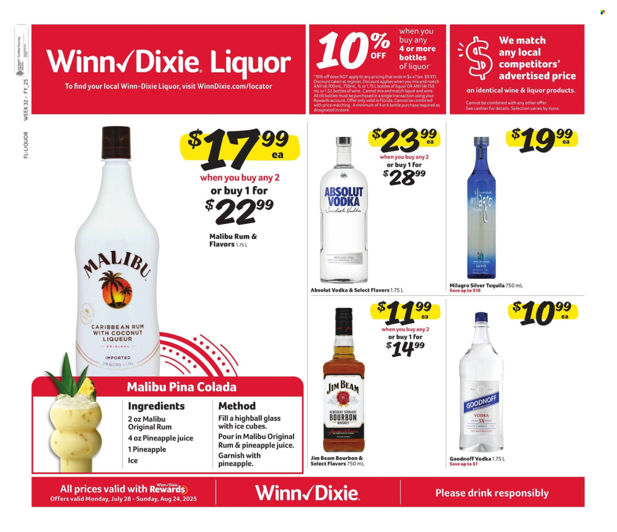Winn Dixie ad - 07/28/2025 - 08/24/2025. Page 1