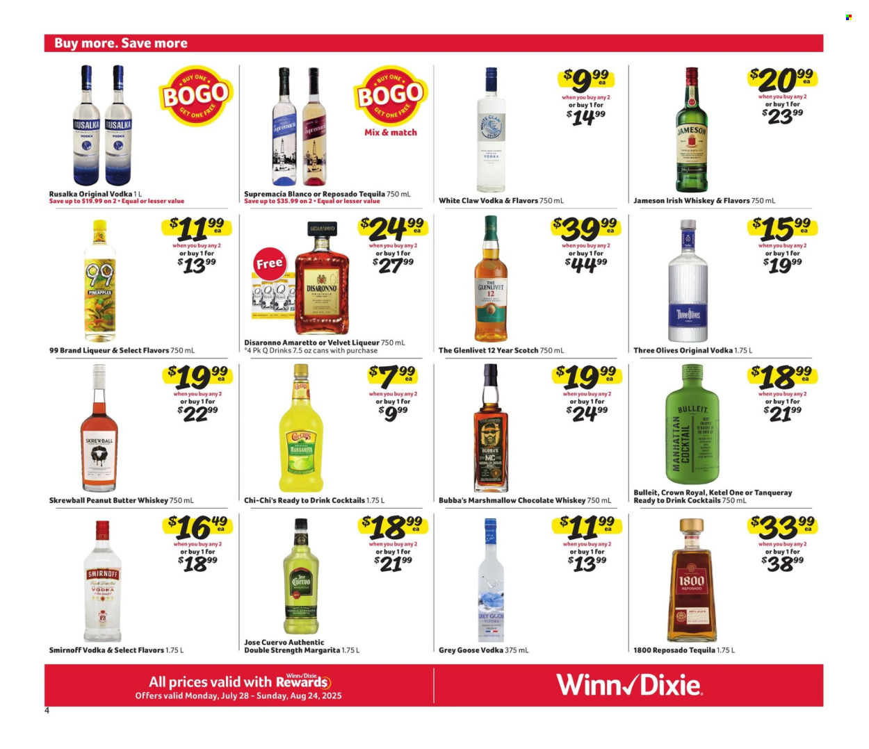 Winn Dixie ad - 07/28/2025 - 08/24/2025. Page 4
